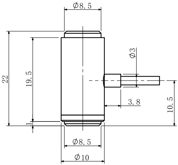 微型拉壓力傳感器CAZF-LY10尺寸圖1 微型拉壓力傳感器CAZF-LY10尺寸圖1
