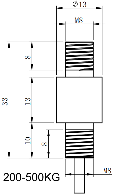 微型拉壓力傳感器CAZF-LY13B尺寸圖2 微型拉壓力傳感器CAZF-LY13B尺寸圖2