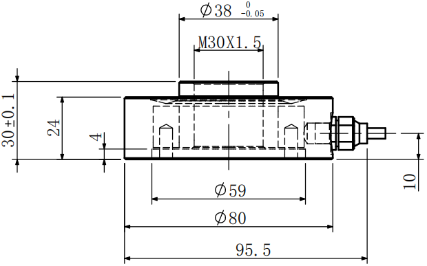 拉壓力傳感器CAZF-LY80尺寸圖1 拉壓力傳感器CAZF-LY80尺寸圖1
