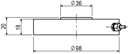 壓扭復(fù)合傳感器CAZF-YN98外形尺寸圖2 壓扭復(fù)合傳感器CAZF-YN98外形尺寸圖2