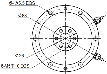壓扭復(fù)合傳感器CAZF-YN98外形尺寸圖3 壓扭復(fù)合傳感器CAZF-YN98外形尺寸圖3